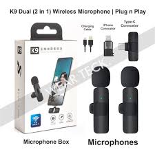 2 Pack Wireless Lavalier Microphone for iPhone, Professional Lapel Mics, Wireless Mic Plug-Play, Lapel Microphone for Video Recording Interview Vlog YouTube TikTok(for iPhone 14 and Below)