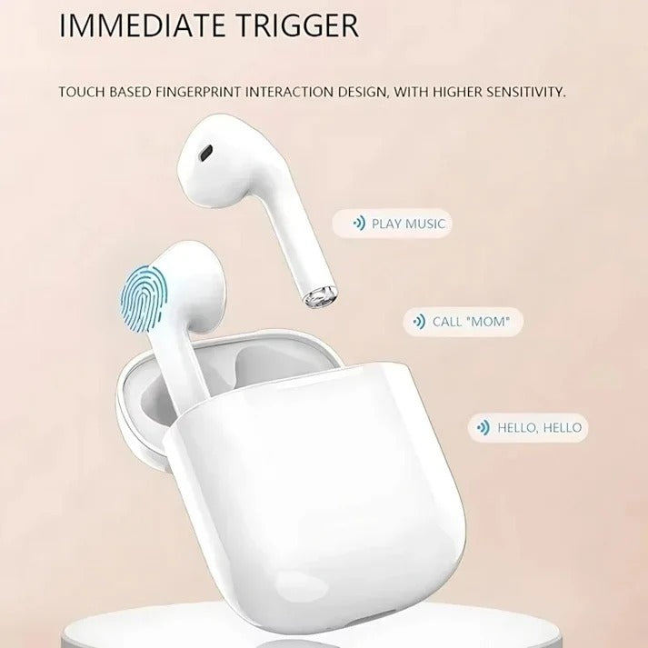 TWS I12 & i7s Airpods_ with Super Sound & High Quality Touch Sensors True Stereo Headphones with Built in Mic 10m Transmission Bluetooth Wireless Earbuds , Chargng Case Sport Headset for all Bluetooth Smart devices.